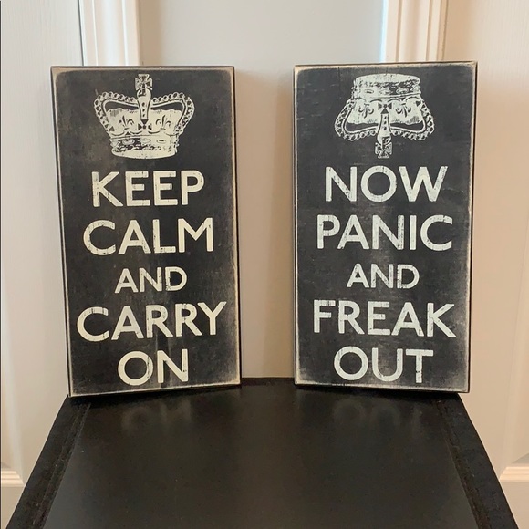 Primitive Other - Keep Calm box sign set of 2